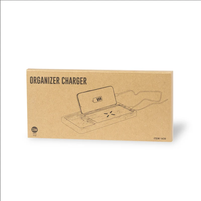 Chargeur sans fil 15w en bambou GOLBAR