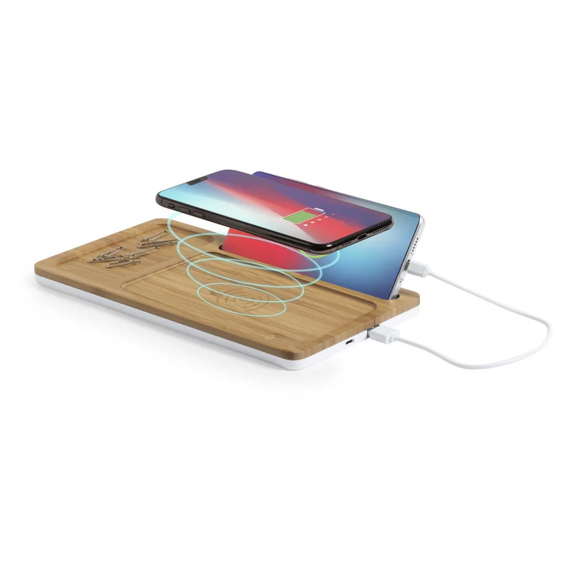 Chargeur organiseur en bambou et abs TANKUL
