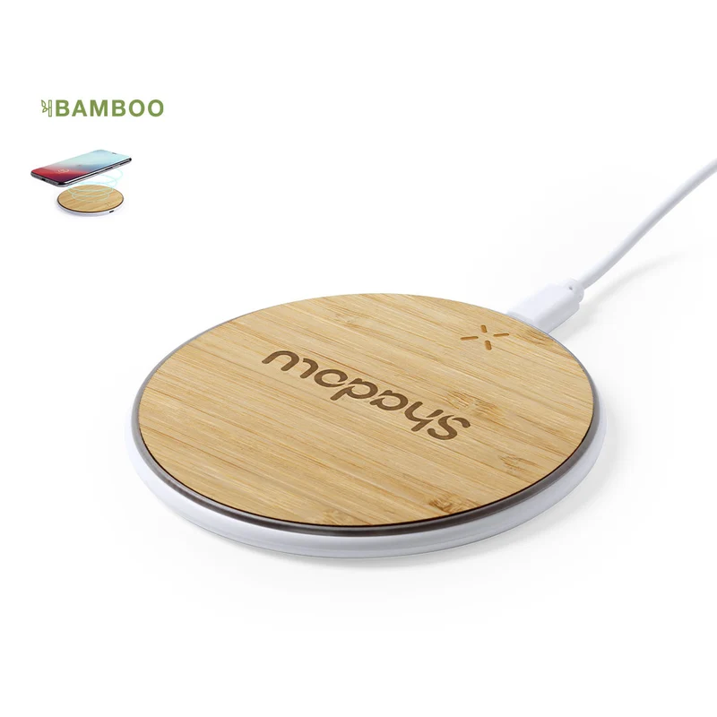 Chargeur sans fil 10w en bambou et abs NEMBAR