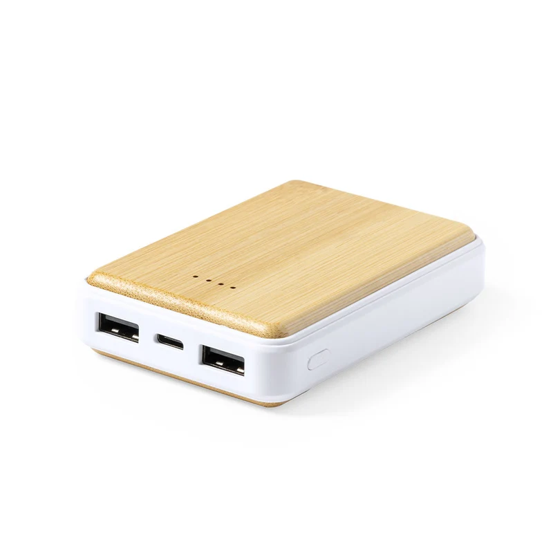 Batterie externe 4000 mAh en bambou et abs HARLEIM