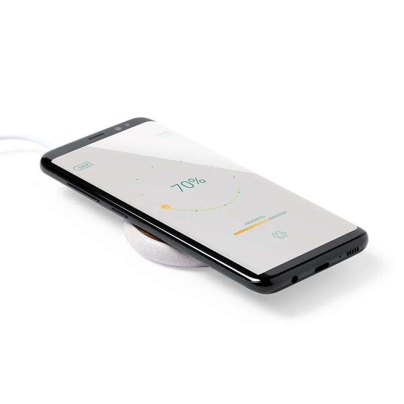 Chargeur sans fil 10w en paille de blé, abs et bambou FIORE