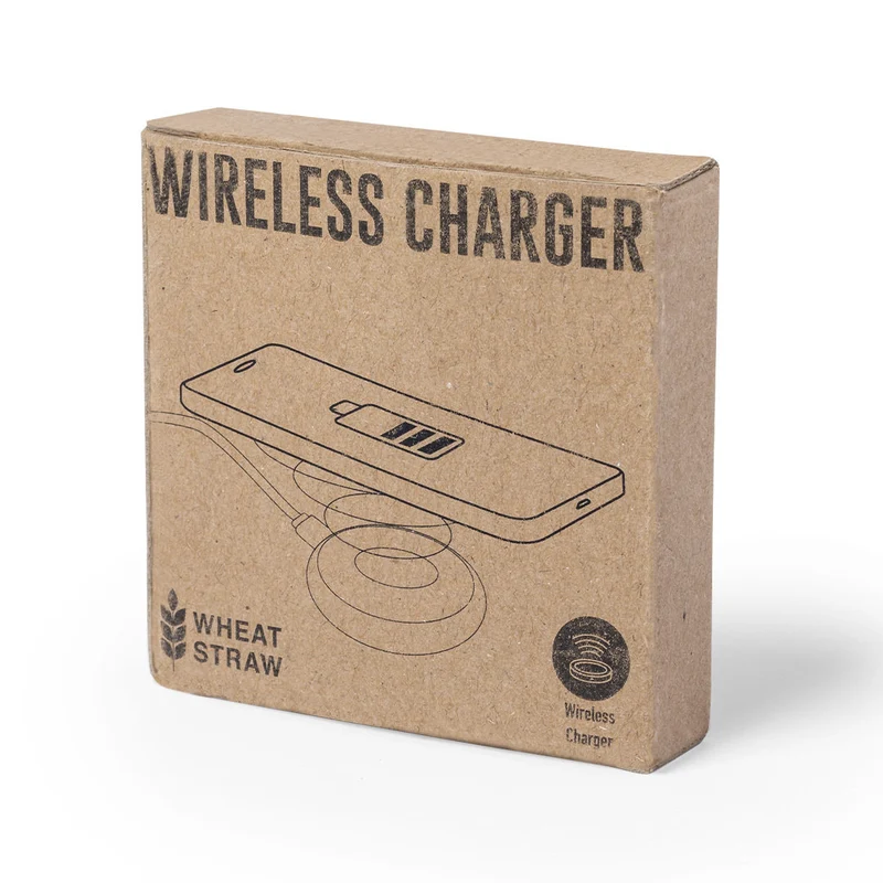 Chargeur sans fil 10w en paille de blé, abs et bambou FIORE