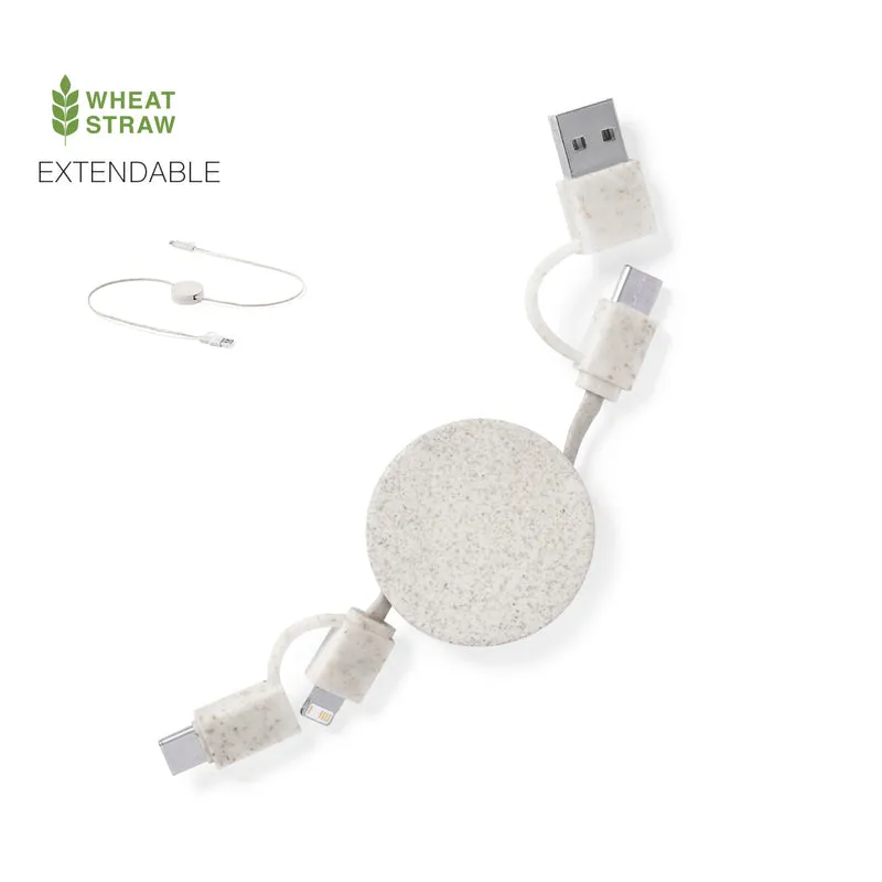 Câble de charge fabriqué en paille de blé et en abs YARELY