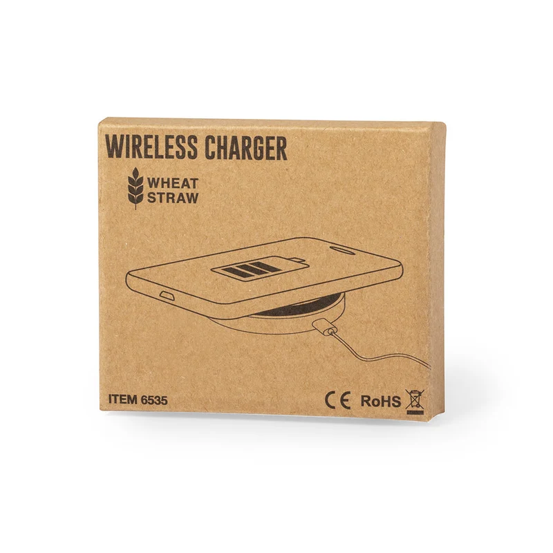 Chargeur à induction sans fil 5w en paille de blé et abs CIRKAL