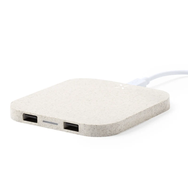 Chargeur sans fil 10w fabriqué en paille de blé et abs RIENS