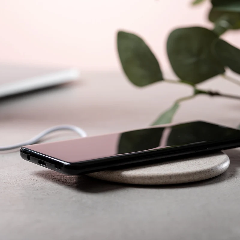 Chargeur sans fil 10w fabriqué en paille de blé et abs ALEIX