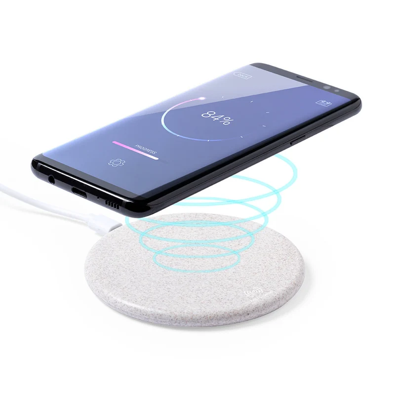 Chargeur sans fil 10w fabriqué en paille de blé et abs ALEIX