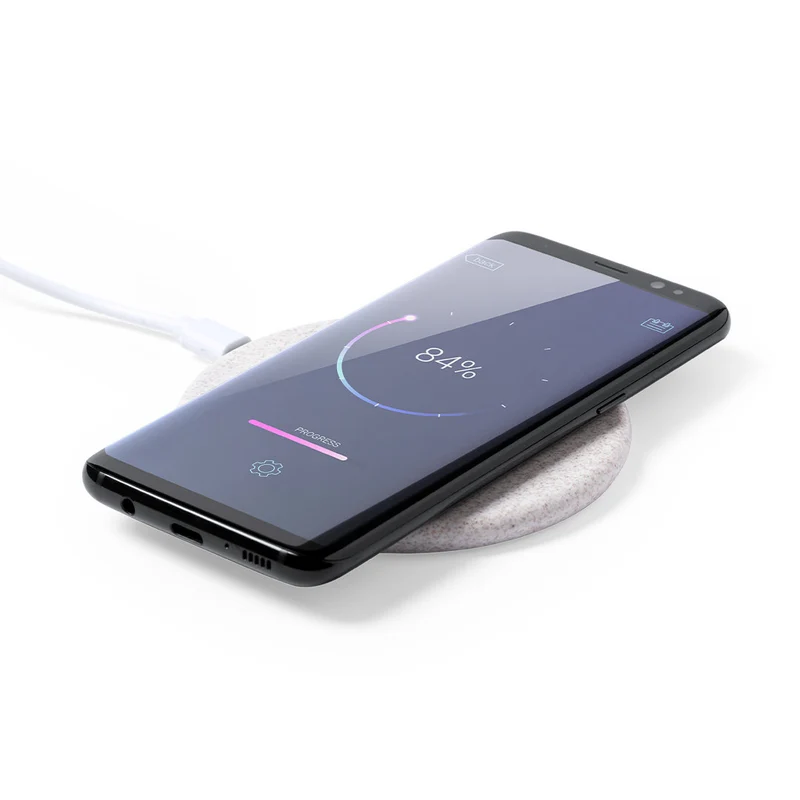 Chargeur sans fil 10w fabriqué en paille de blé et abs ALEIX