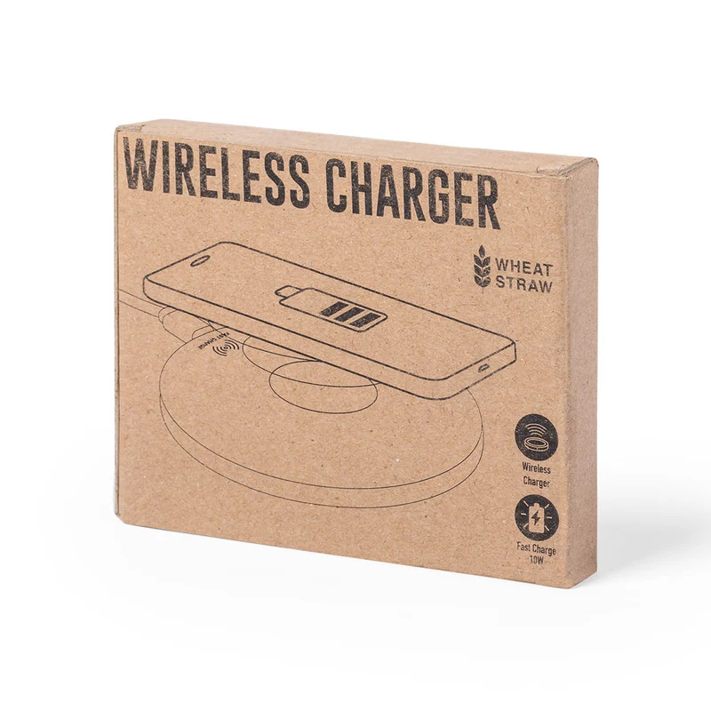 Chargeur sans fil 10w fabriqué en paille de blé et abs ALEIX