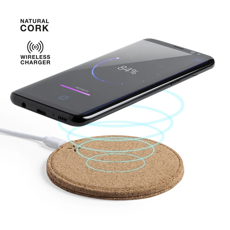 Chargeur sans fil 10w fabriqué en liège KIBOX