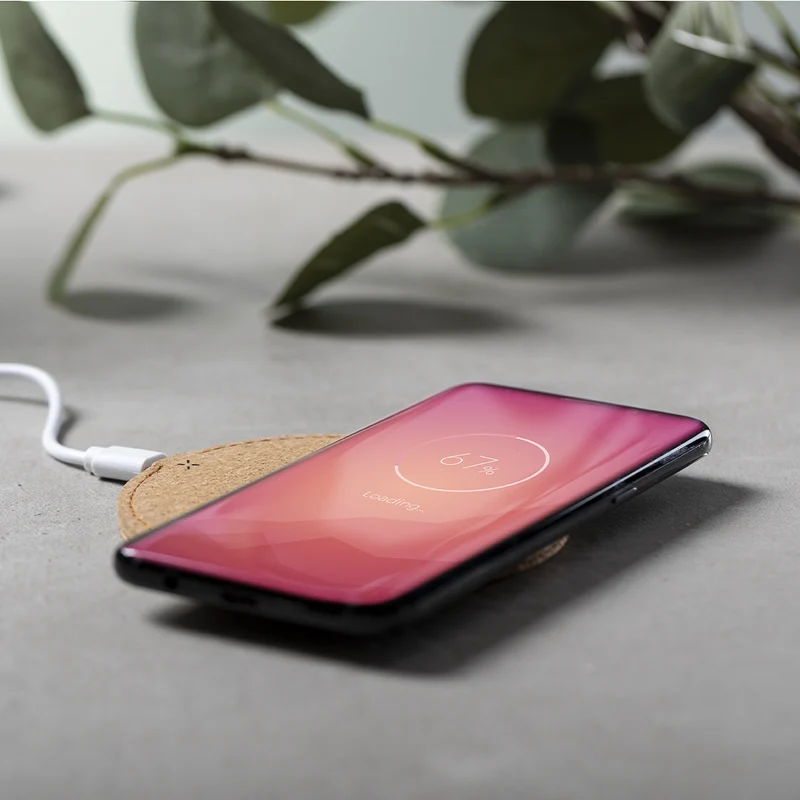Chargeur sans fil 10w fabriqué en liège KIBOX
