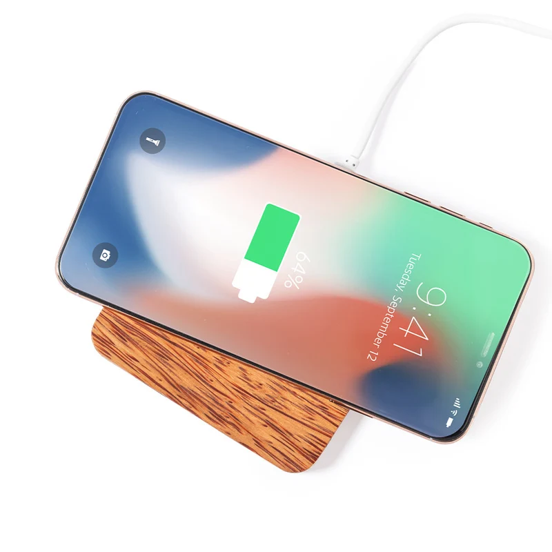 Chargeur sans fil 10w fabriqué en noix de coco RASTON