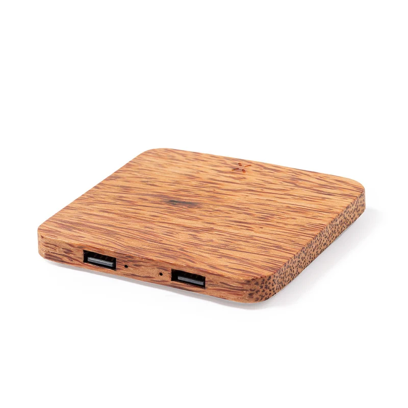 Chargeur sans fil 10w fabriqué en noix de coco RASTON