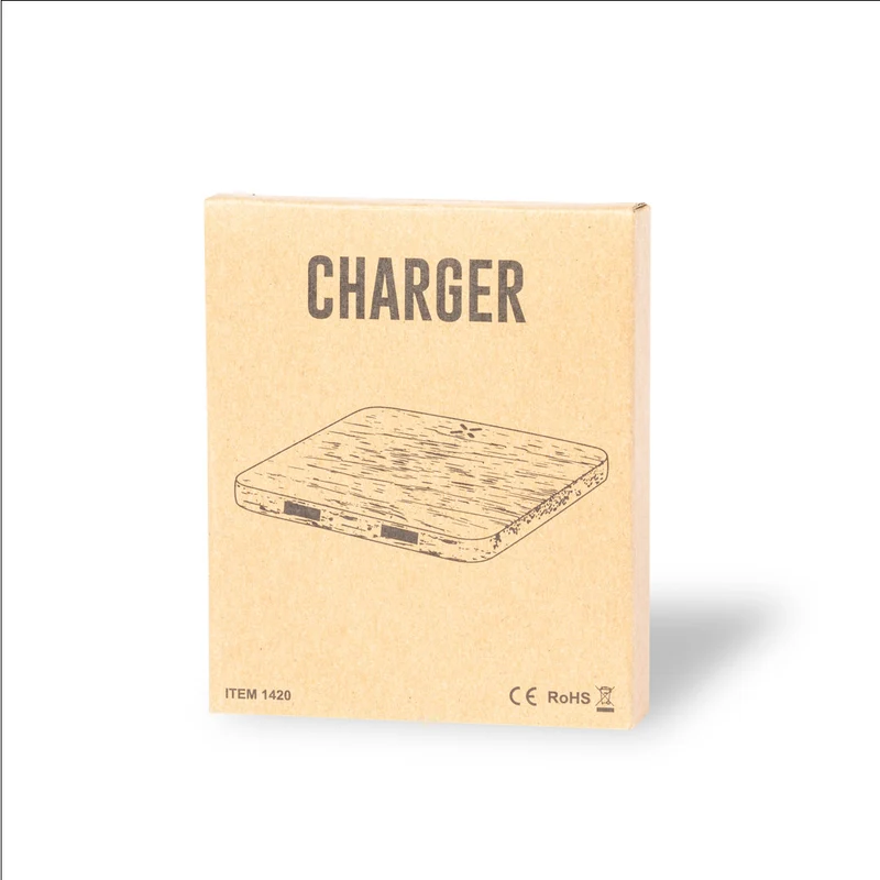 Chargeur sans fil 10w fabriqué en noix de coco RASTON