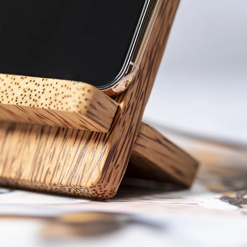 Chargeur sans fil 15w fabriqué en noix de coco GRODIN