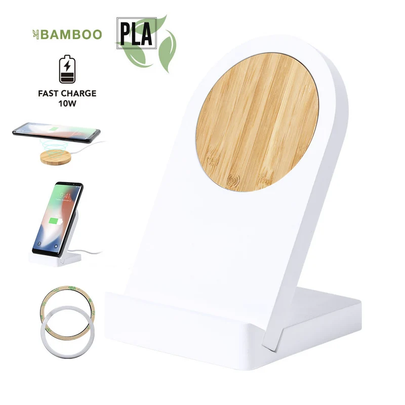 Chargeur sans fil magnétique, bambou et pla compostable NOOPY