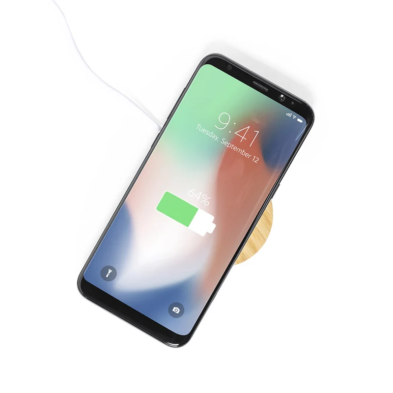 Chargeur sans fil magnétique, bambou et pla compostable NOOPY
