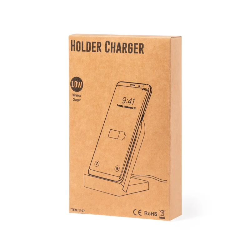 Chargeur sans fil magnétique, bambou et pla compostable NOOPY