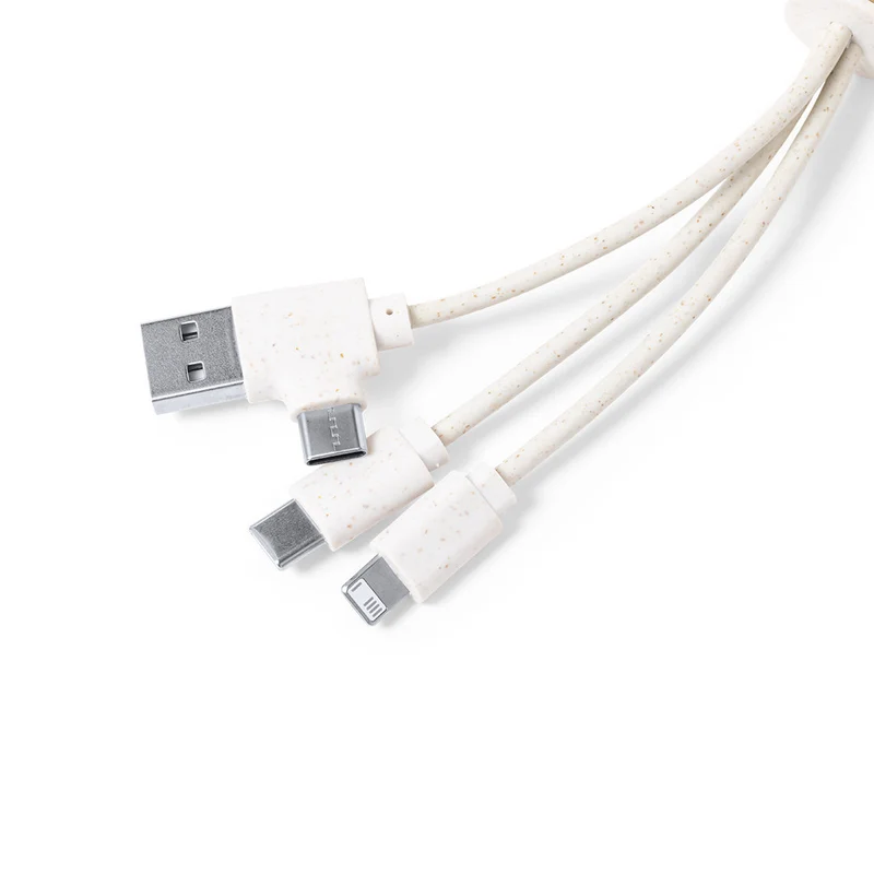 Chargeur usb en carton recyclé, paille de blé et abs FEILDIN