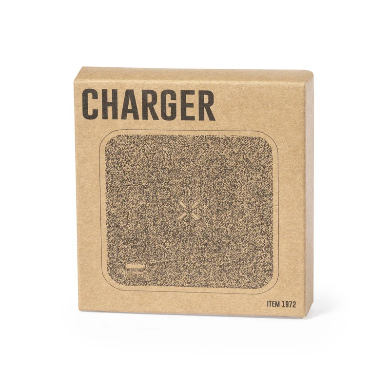 Chargeur sans fil 15w en bambou et polyester rpet NEUBAK