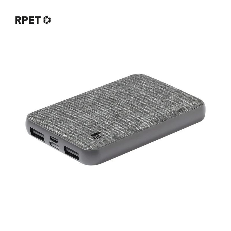 Power Bank en polyester rpet en plastique recyclé 5000 mAh REYCON