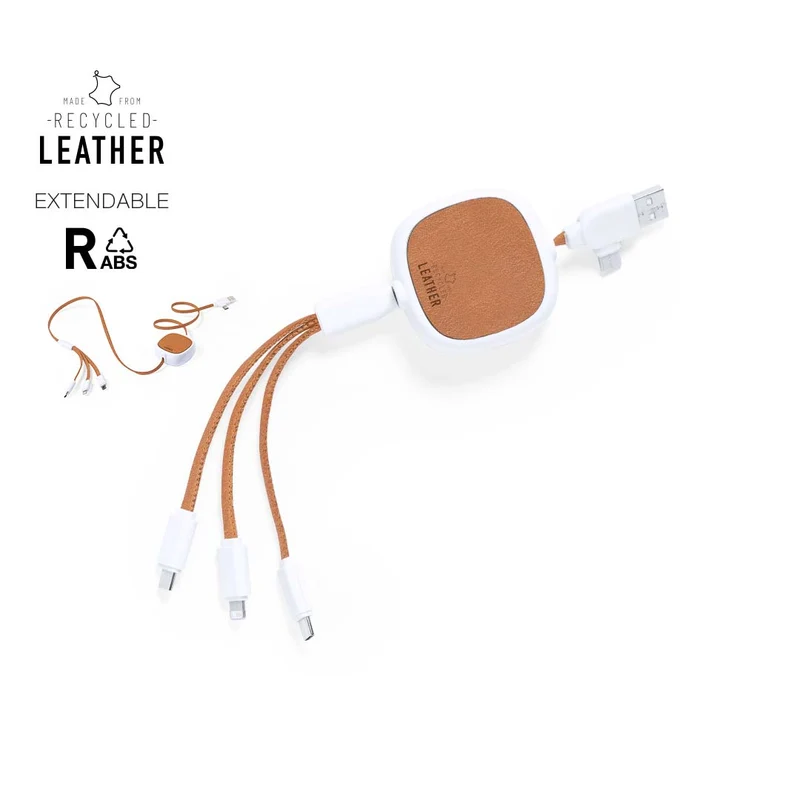 Câble de chargement en rabs et cuir recyclé SHERAT RCS