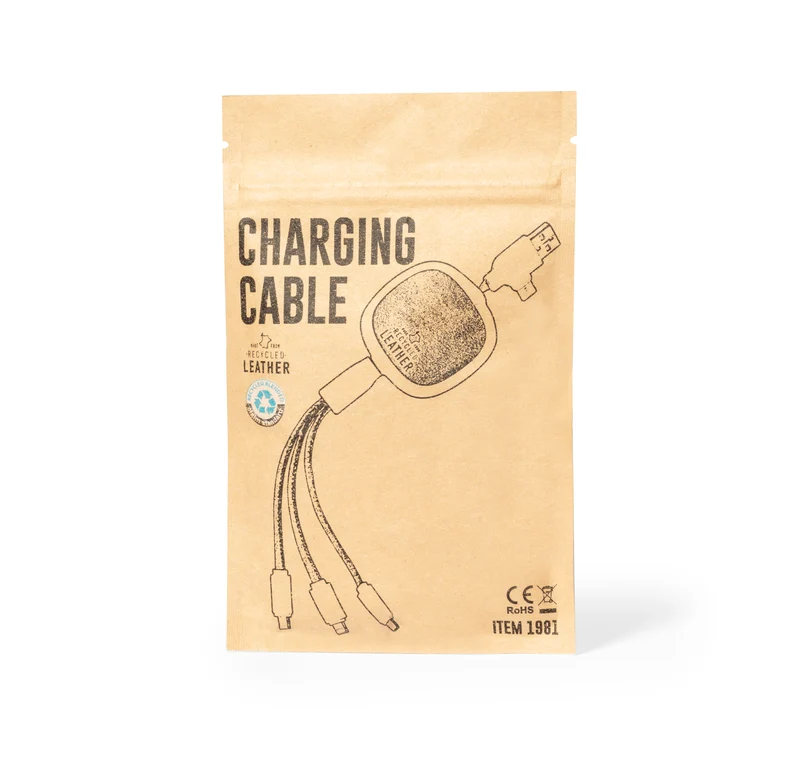 Câble de chargement en rabs et cuir recyclé SHERAT RCS