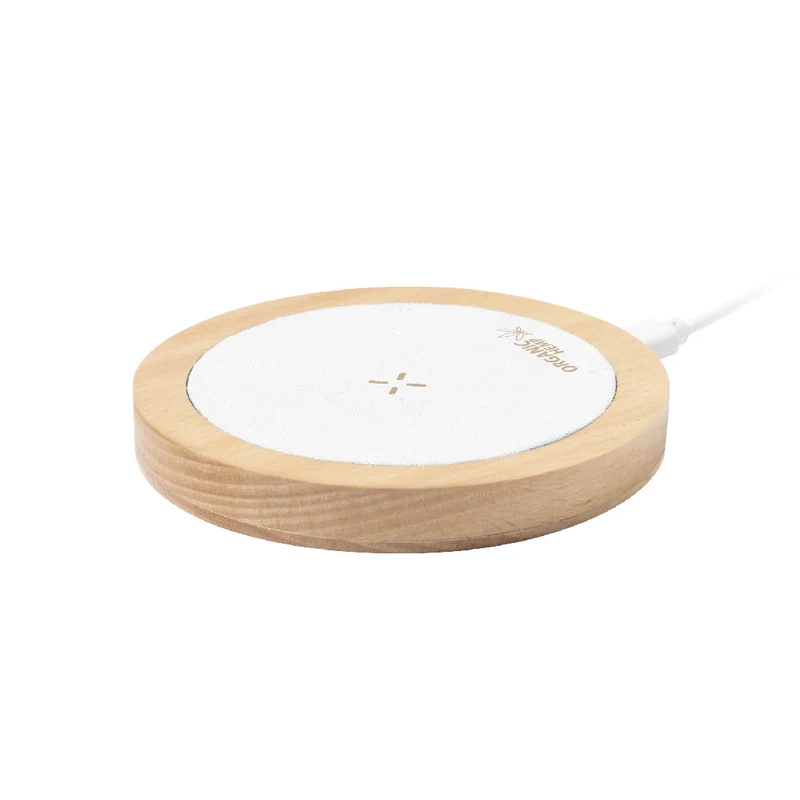 Chargeur sans fil en chanvre et bois KUZGAL