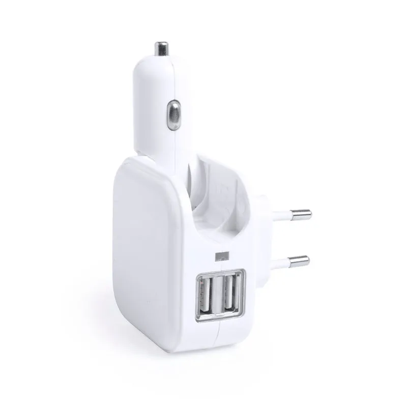 Chargeur usb compact 2100 mAh avec 2 sorties usb DABOL