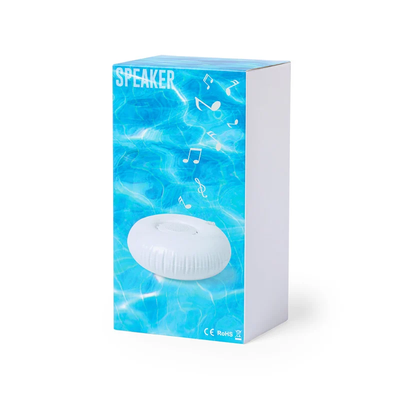 Enceinte Bluetooth® 5.0, résistant à l'eau puissance 3W, intégré dans son coussin gonflable flottant en PVC HACLIX