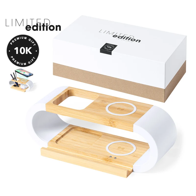 Chargeur Organisateur sans fil en bambou LONCLOW