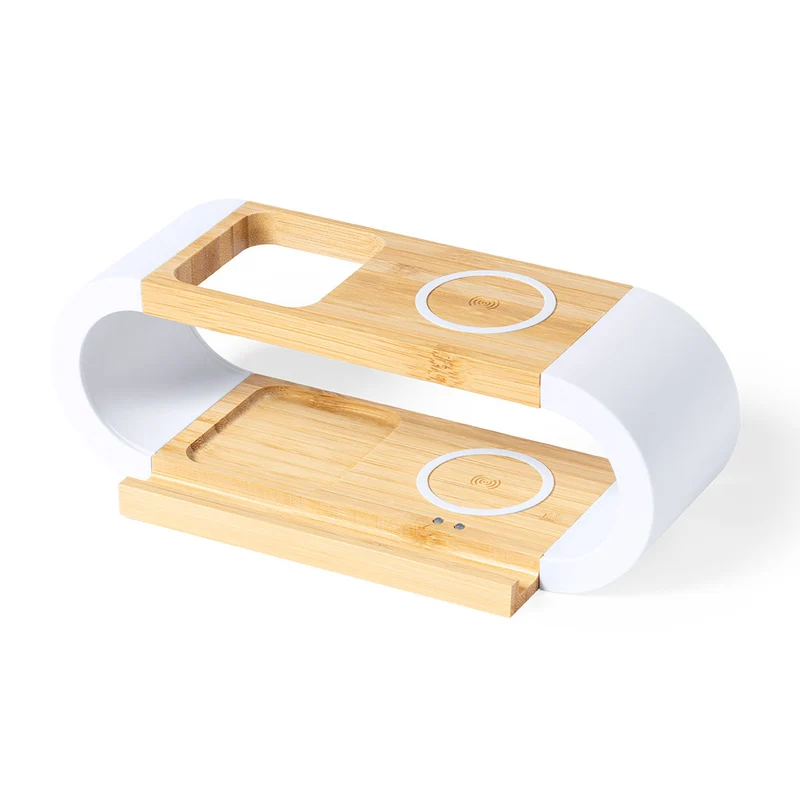 Chargeur Organisateur sans fil en bambou LONCLOW