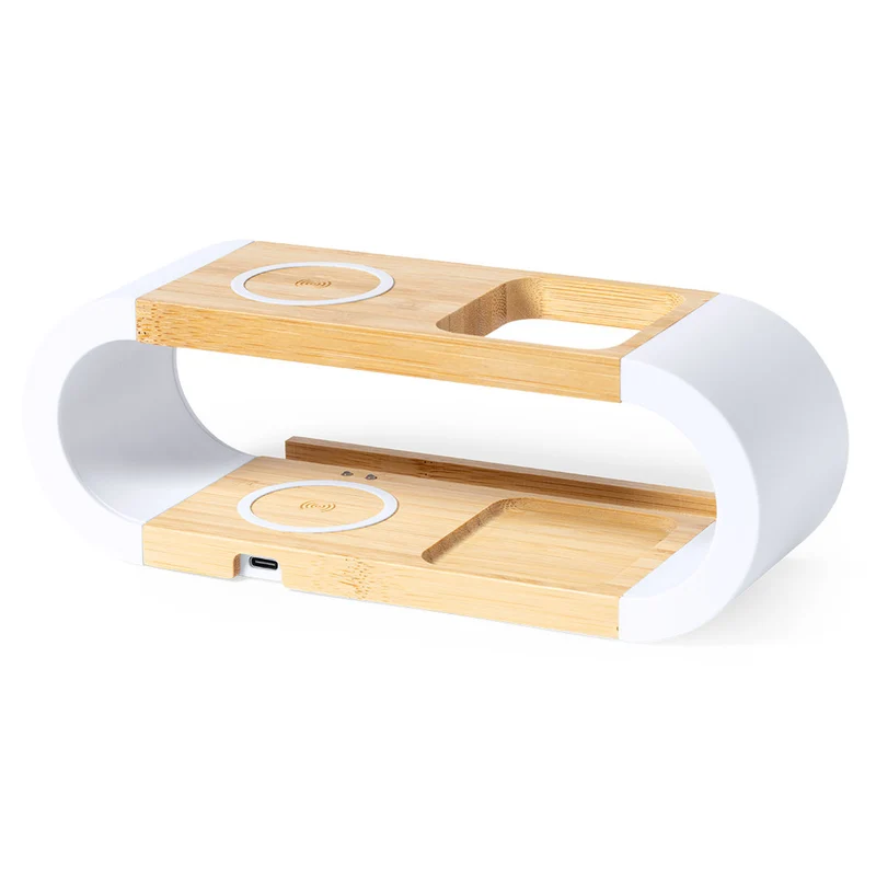 Chargeur Organisateur sans fil en bambou LONCLOW