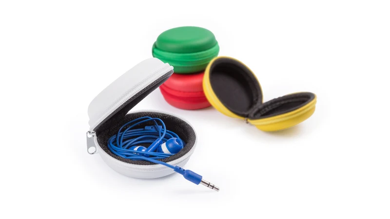 Etui pour clé USB avec fermeture zippée assortie et finition en similicuir souple SHILAY