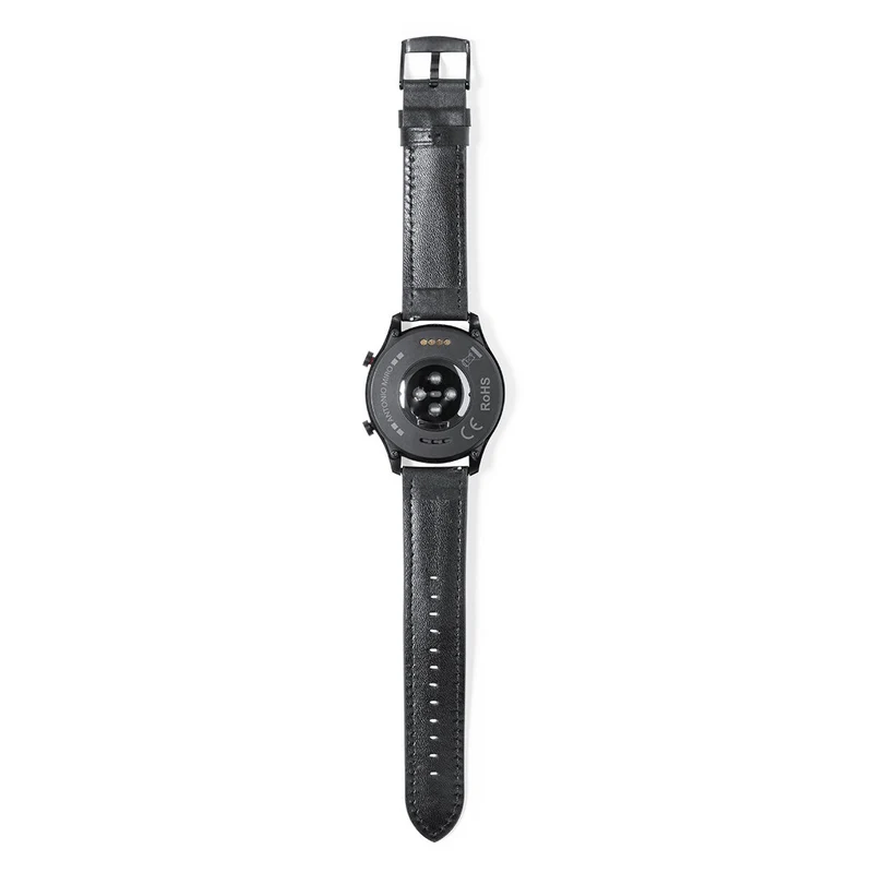 Montre connectée multifonction, bracelet cuir DAFORD