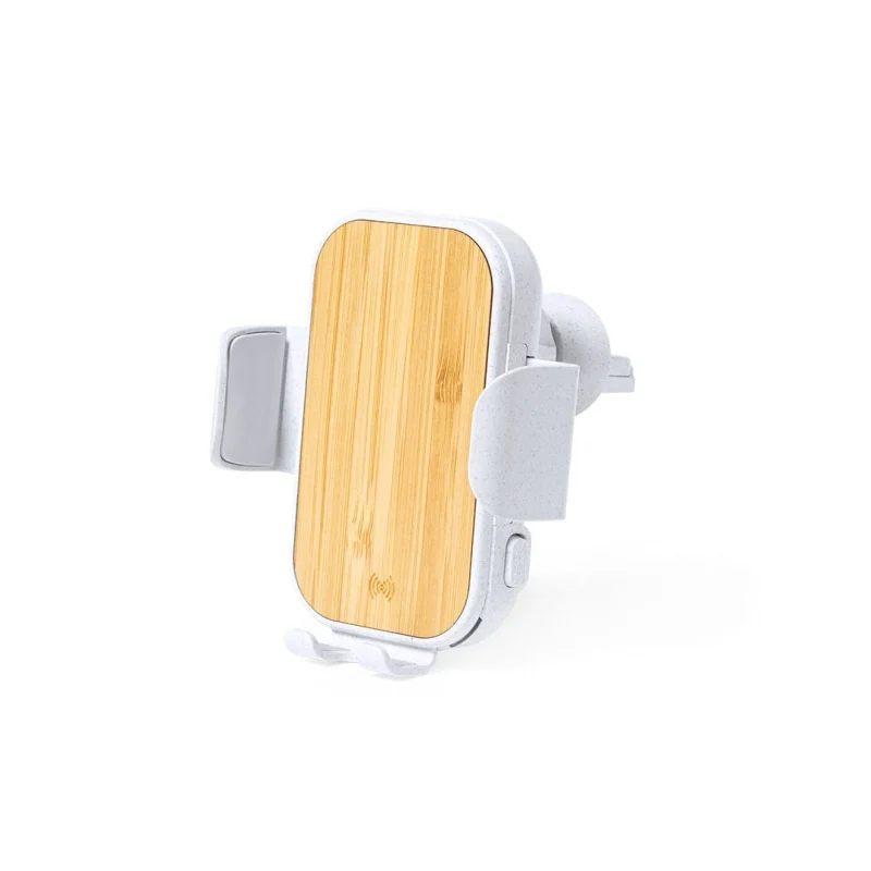 Support de chargeur de voiture sans fil en bambou YABEN