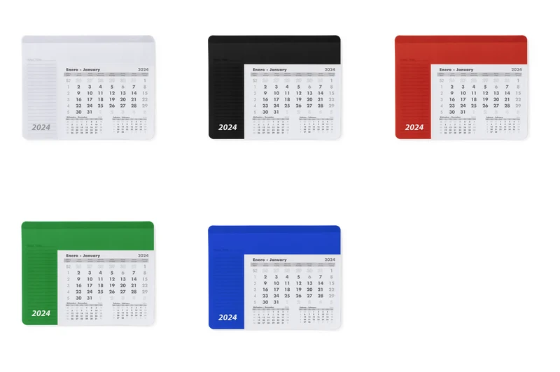 Tapis de souris calendrier 12 mois, antidérapant, en pvc et eva RENDUX
