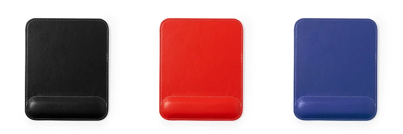 Tapis de souris en similicuir doux, antidérapant avec repose mains rembourrée GONG