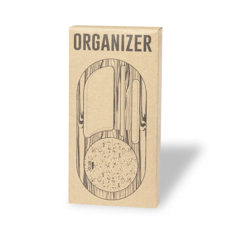 Organiseur en bambou et feutrine rpet BRAJIL