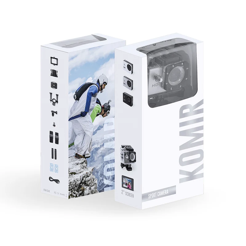 Caméra de sport, capture vidéo hd 720p, batterie 900 mAh KOMIR
