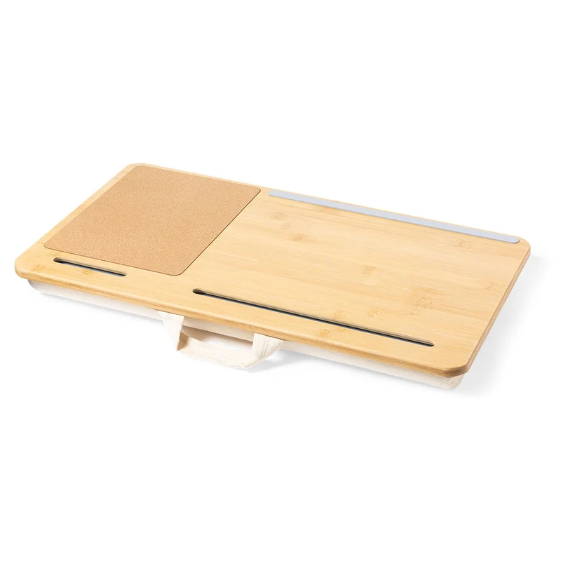 Tapis de souris organisateur multifonctionnel en bambou, liège et polyester LUAN