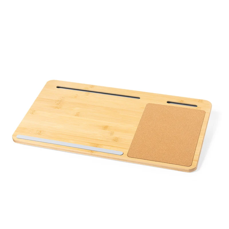 Tapis de souris organisateur multifonctionnel en bambou, liège et polyester LUAN