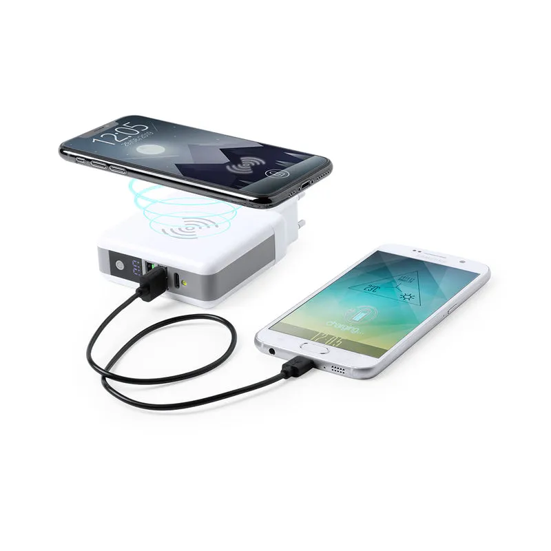 Adaptateur multifonction pour voyages, charge intégrée de 6 700 mAh TEIMPOR
