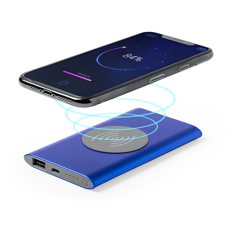 Power bank sans fil 5w, 4 000 mAh, en aluminium TIKUR