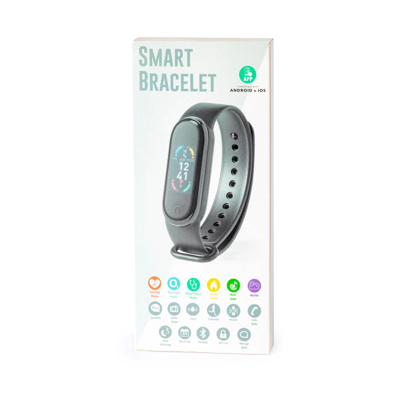 Bracelet intelligent multifonction, batterie 90 mAh, bracelet tpu SELKOS