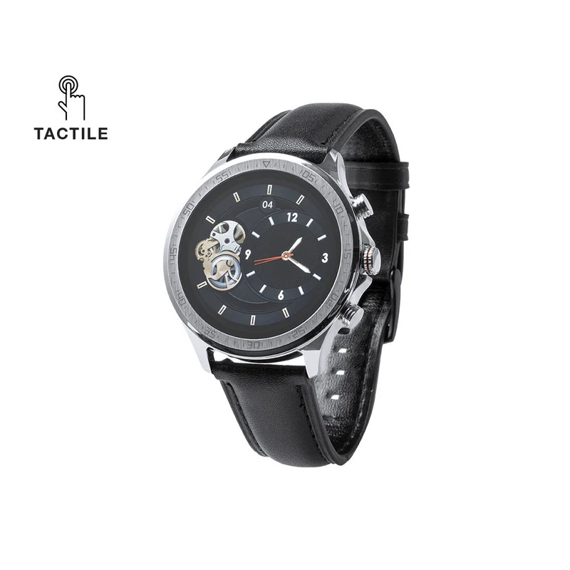 Montre connectée multifonctions, batterie 230 mAh, bracelet en cuir FRONK