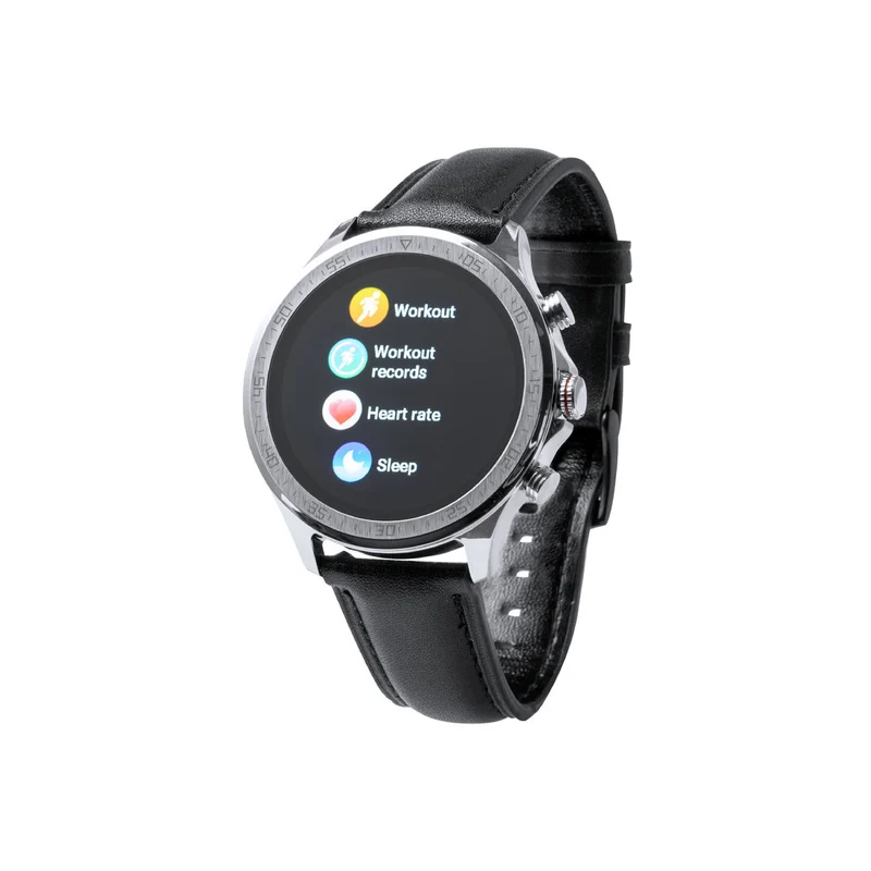 Montre connectée multifonctions, batterie 230 mAh, bracelet en cuir FRONK
