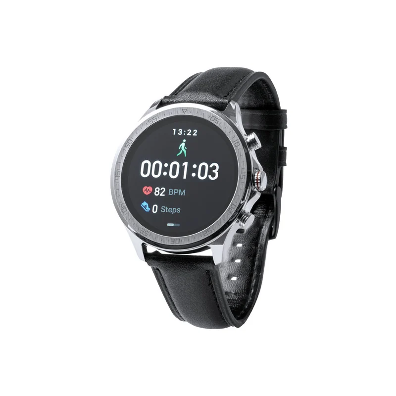 Montre connectée multifonctions, batterie 230 mAh, bracelet en cuir FRONK