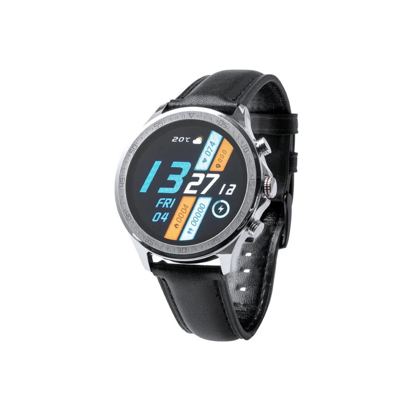 Montre connectée multifonctions, batterie 230 mAh, bracelet en cuir FRONK