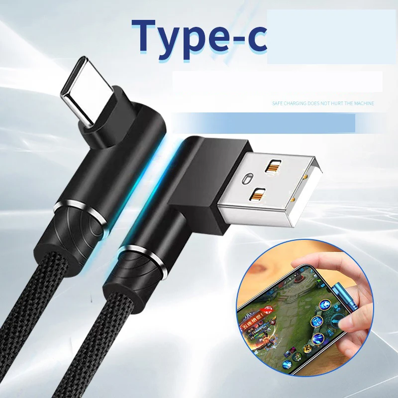 Cable 90 degré 0.3M Type C - 2.4A